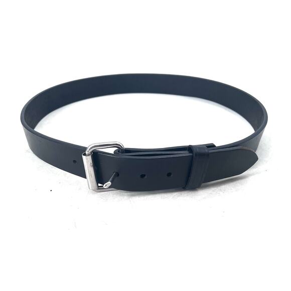 Heavy Duty 1.5" Width Black Leather Work Biker Belt Removable Buckle 38 - Picture 1 of 4